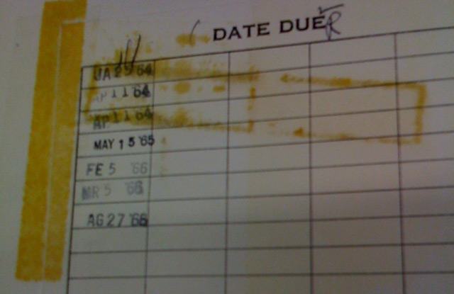 Due date in library book