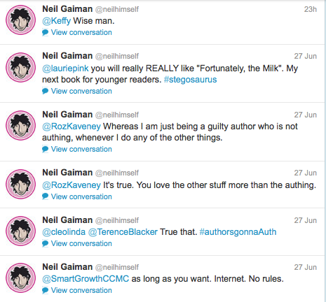 Neil Gaiman's Twitter feed