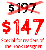 Price for The Book Designer readers.