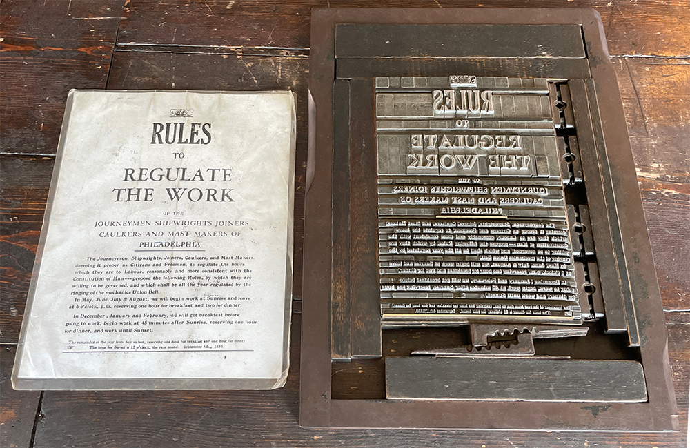 Vintage letterpress type