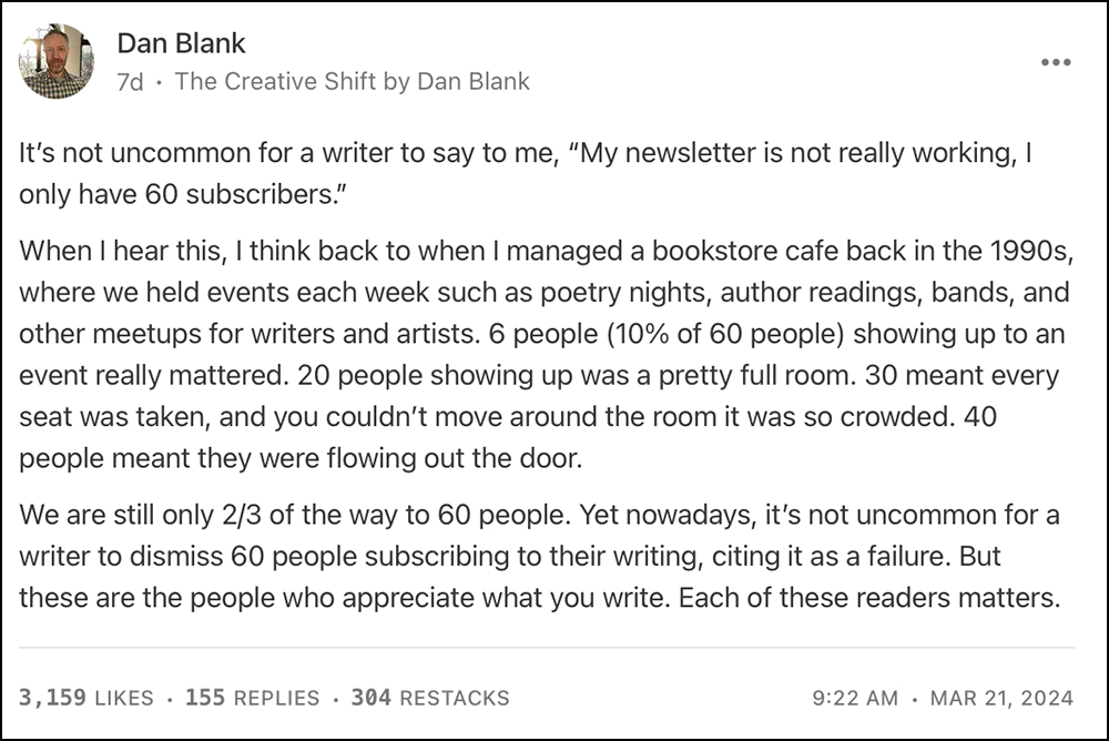 Dan Blank on Substack