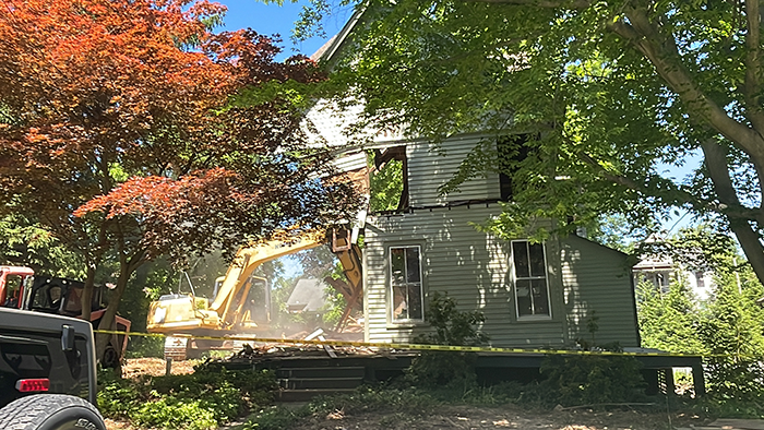 House being torn down